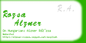 rozsa alzner business card
